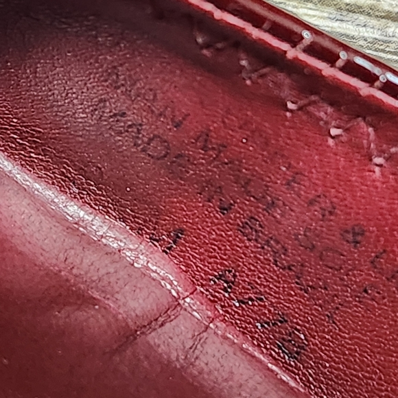 Tory Burch Burgundy Patent Leather Wedge Pumps, Made In Brazil, Women's Size 9.5 - Picture 11 of 13